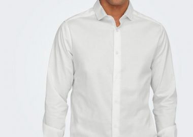 Only and Sons Jordan Aνδρικό Slim Fit Πουκάμισο 22029760 Λευκό - Only and Sons - 