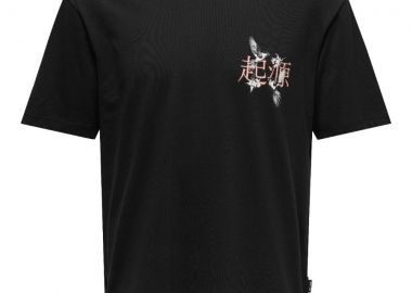 Only and Sons Keane Ανδρικό Relaxed Fit T-Shirt 22033620 Μαύρο - Only and Sons - 