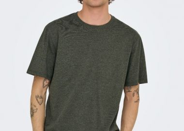 Only and Sons Max Life Ανδρικό T-Shirt 22025208 Χακί - Only and Sons - 