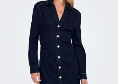 Only Caitlin Γυναικείο Maxi Denim Φόρεμα 15353746 Μπλέ - Only - 