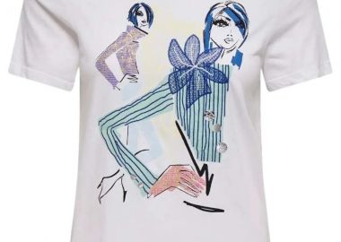 Only Celine Γυναικείο Regular T-Shirt 15368908 Λευκό - Only - 