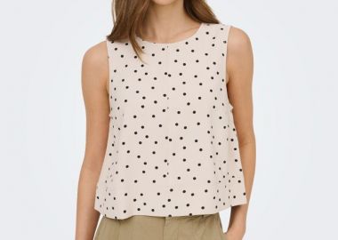 Only Dorsi Γυναικείo Αμάνικo Loose Top 15364286 Μπέζ - Only - 