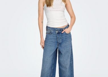 Only Filiz Γυναίκειο Rhinestones Tank Top 15368917 Λευκό - Only - 