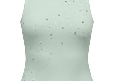 Only Filiz Γυναίκειο Rhinestones Tank Top 15368917 Πράσινο - Only - 