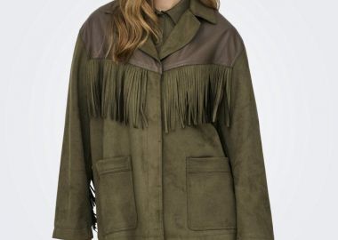 Only Frange Γυναικείο Life Faux Suede Jacket 15351944 Λαδί - Only - 