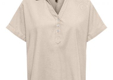 Only Laris Life Γυναικείο Polo Μπλουζάκι 15364279 Μπέζ - Only - 