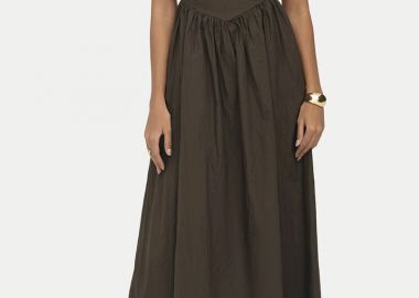 Only Likara Strap Waist Long 15371869 Καφέ - Only - 