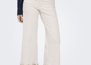 Only Madison Hw Crop Wide Bro Angl Dnm Gua 15372378 Λευκό - Only - 