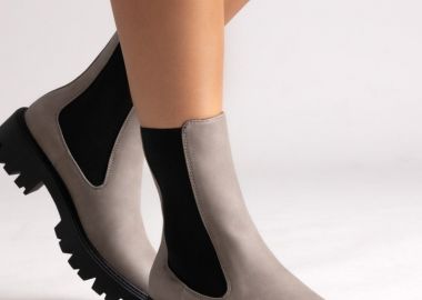 ONLY Μποτάκια Chelsea με Χοντρή Σόλα - 15274563 - Light Grey Matte - ONLY - 
