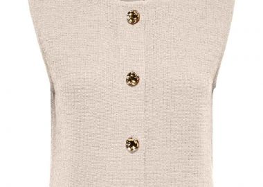 Only Vicki Γυναικείο Αμάνικο Πλεκτό Γιλέκο 15369165 Μπέζ - Only - 