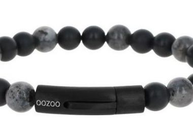 OOZOO Βραχιόλι από Ανοξείδωτο ατσάλι Black & Grey (Μήκος 19.5cm) SB-1069-195 - Oozoo Jewellery - 