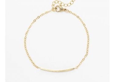 OOZOO Βραχιόλι από Ανοξείδωτο ατσάλι Gold SB-1028 - Oozoo Jewellery - 