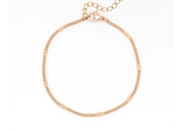 OOZOO Βραχιόλι από Ανοξείδωτο ατσάλι Rose Gold SB-1005 - Oozoo Jewellery - 