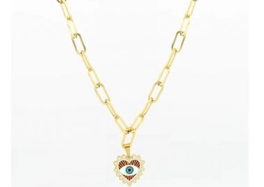 OOZOO Κολιέ από Ανοξείδωτο ατσάλι Gold SN-2019 - Oozoo Jewellery - 