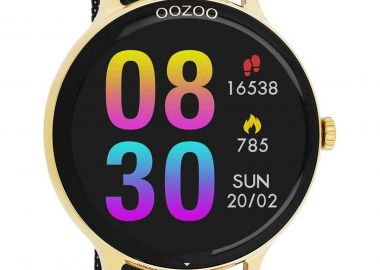 OOZOO Smartwatch - Q00137, Gold case with Stainless Steel Bracelet - Oozoo - 