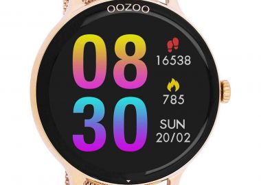 OOZOO Smartwatch - Q00138, Rose Gold case with Stainless Steel Bracelet - Oozoo - 