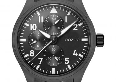 OOZOO Timepieces - C10957, Black case with Stainless Steel Bracelet - Oozoo - 