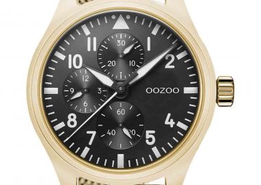 OOZOO Timepieces - C10959, Gold case with Stainless Steel Bracelet - Oozoo - 
