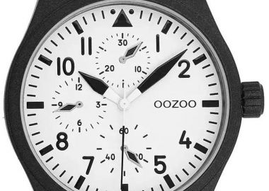 OOZOO Timepieces - C11508, Black case with Stainless Steel Bracelet - Oozoo - 
