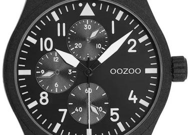 OOZOO Timepieces - C11509, Black case with Stainless Steel Bracelet - Oozoo - 