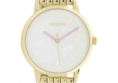 OOZOO Timepieces Crystals - C11027, Gold case with Stainless Steel Bracelet - Oozoo - 