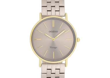OOZOO Vintage - C20409, Gold case with Metal Bracelet - Oozoo - 