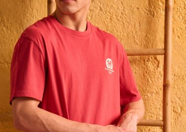 Organic cotton relaxed t-shirt με text artwork τύπωμα - FUNKY BUDDHA - 