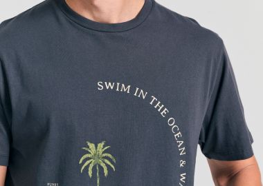 Organic cotton t-shirt με text artwork τύπωμα - FUNKY BUDDHA - 