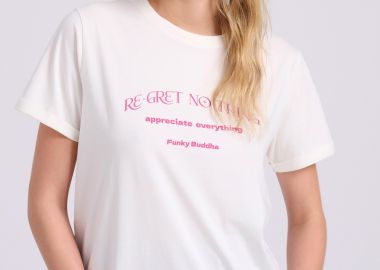 Organic cotton t-shirt με τύπωμα στη πλάτη - FUNKY BUDDHA - 