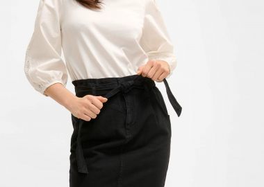 Orsay γυναικεία mini denim φούστα με ζώνη - 726338-660000 Μαύρο - ORSAY - 