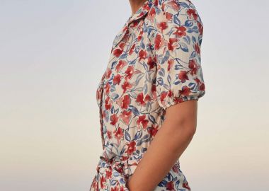 Orsay γυναικεία ολόσωμη φόρμα σορτς και all-over floral print - 452039-001000 Υπόλευκο - ORSAY - 