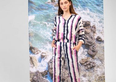 Orsay γυναικείο παντελόνι με tie-dye print - 352279-044000 Εκρού - ORSAY - 