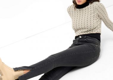 Orsay γυναικείο τζιν παντελόνι Slim Fit - 365042-668000 Ανθρακί - ORSAY - 