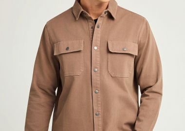 Overshirt τζιν ανδρικό πουκάμισο με τσέπες στο στήθος - FUNKY BUDDHA - 