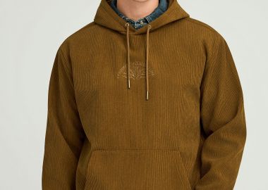 Oversized ανδρικό φούτερ με κουκούλα και τύπωμα στο στήθος - FUNKY BUDDHA - 