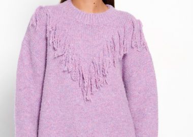 Oversized boho πλεκτή μπλούζα - FUNKY BUDDHA - 