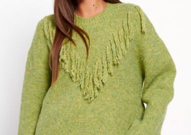 Oversized boho πλεκτή μπλούζα - FUNKY BUDDHA - 