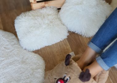 Oversized cozy παντόφλα ταρανδάκι - Καφέ - Issue - 