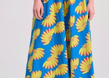 Oversized εμπριμέ παντελόνα με exotic τύπωμα - FUNKY BUDDHA - 