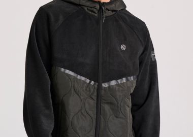 Oversized fleece ζακέτα φούτερ με κουκούλα - FUNKY BUDDHA - 