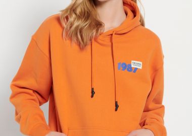 Oversized φούτερ με τύπωμα στην πλάτη - FUNKY BUDDHA - 
