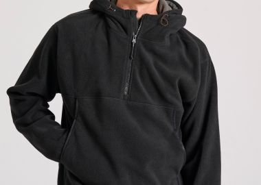 Oversized half-zip φούτερ με ρυθμιζόμενο κορδόνι - FUNKY BUDDHA - 