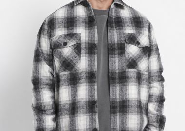 Oversized καρό flannel overshirt πουκάμισο - FUNKY BUDDHA - 