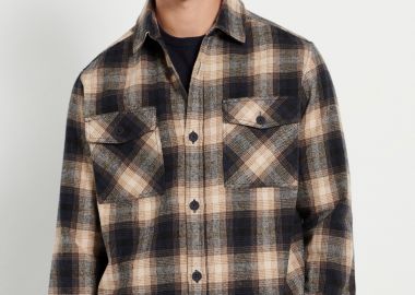 Oversized καρό flannel overshirt πουκάμισο - FUNKY BUDDHA - 