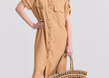 Oversized μάξι σεμιζιέ φόρεμα σε boho look - FUNKY BUDDHA - 