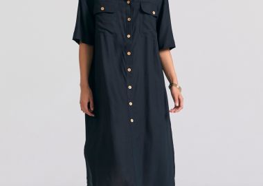 Oversized μάξι σεμιζιέ φόρεμα σε boho look - FUNKY BUDDHA - 