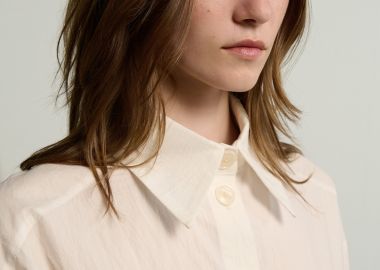 Oversized πουκάμισο από τσαλακωτό ύφασμα - 5206634998514 -  - 