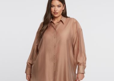 Oversized πουκάμισο με lyocell - MAT FASHION - 