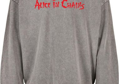 Oversized Premium Hoodie Alice In Chains Logo Name Art Rock Avenue Asphalt - Rock Avenue - 