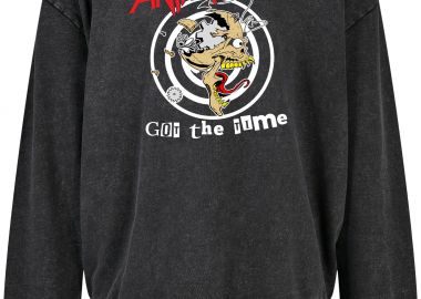 Oversized Premium Hoodie Anthrax Got The Time Rock Avenue Black - Rock Avenue - 